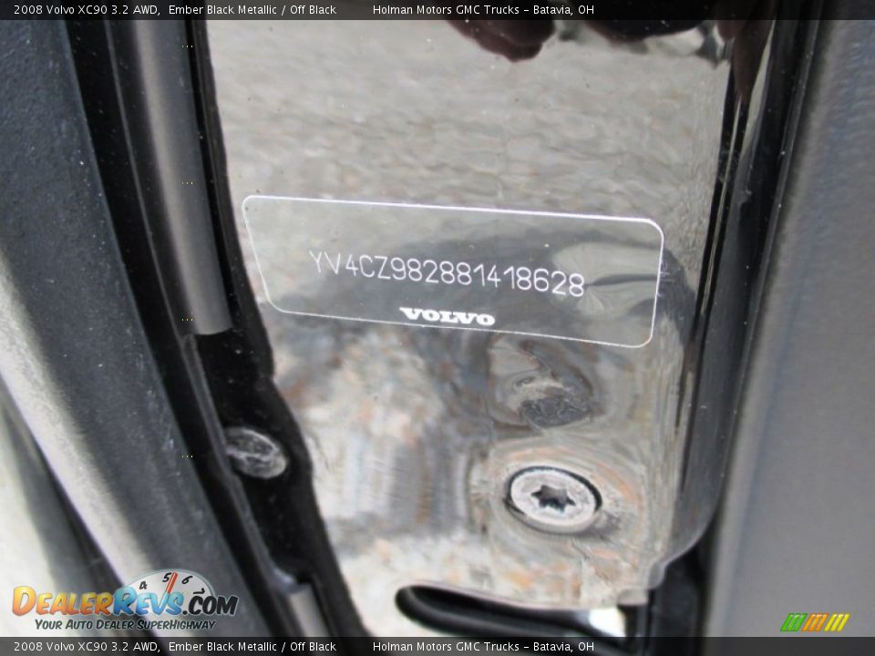 2008 Volvo XC90 3.2 AWD Ember Black Metallic / Off Black Photo #4