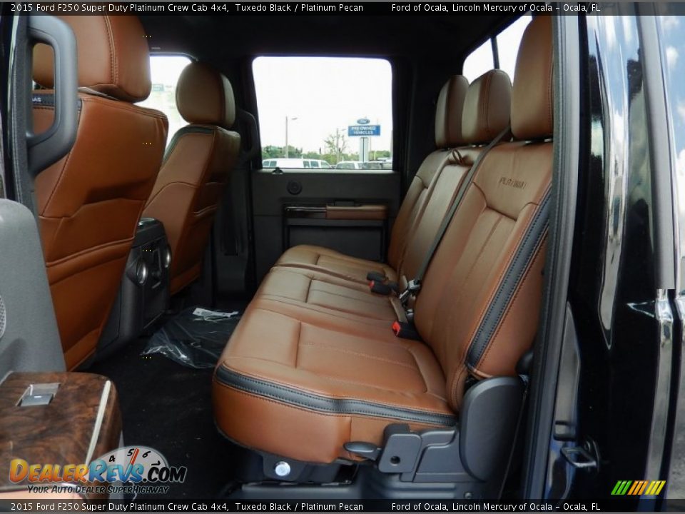 Rear Seat of 2015 Ford F250 Super Duty Platinum Crew Cab 4x4 Photo #7