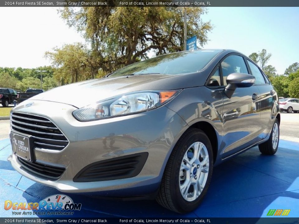 2014 Ford Fiesta SE Sedan Storm Gray / Charcoal Black Photo #1
