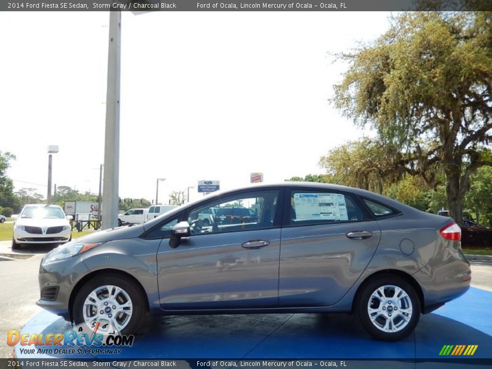 2014 Ford Fiesta SE Sedan Storm Gray / Charcoal Black Photo #2