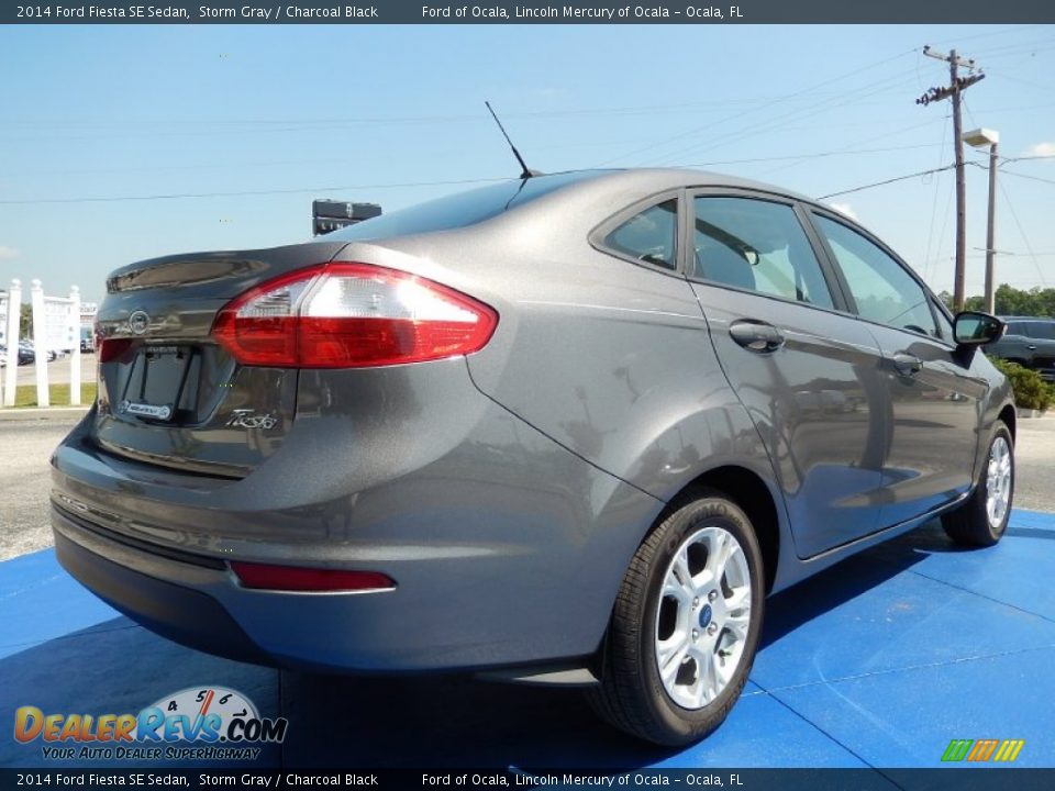 2014 Ford Fiesta SE Sedan Storm Gray / Charcoal Black Photo #3