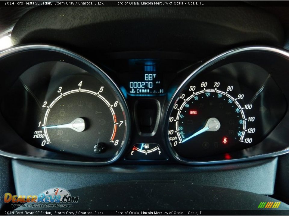 2014 Ford Fiesta SE Sedan Storm Gray / Charcoal Black Photo #9