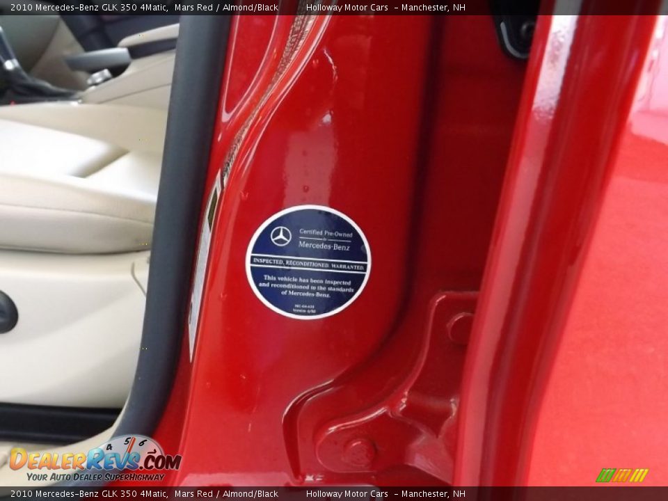 2010 Mercedes-Benz GLK 350 4Matic Mars Red / Almond/Black Photo #16