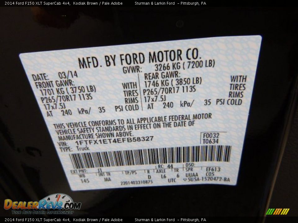 2014 Ford F150 XLT SuperCab 4x4 Kodiak Brown / Pale Adobe Photo #14
