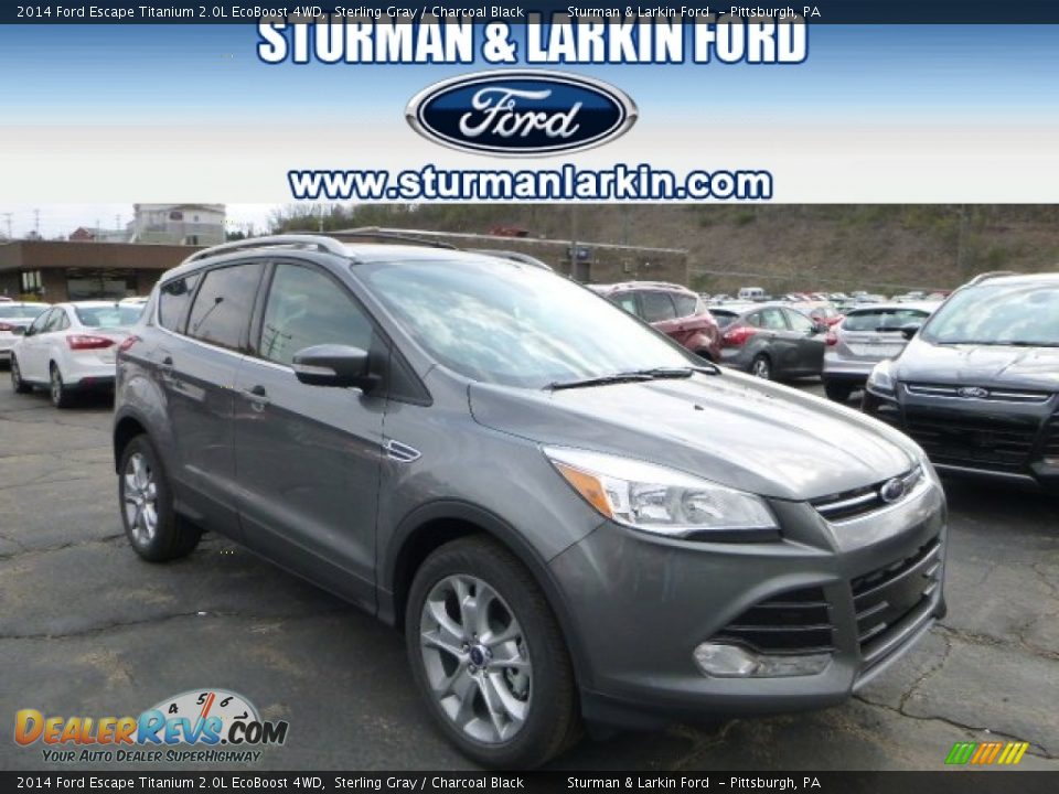 2014 Ford Escape Titanium 2.0L EcoBoost 4WD Sterling Gray / Charcoal Black Photo #1