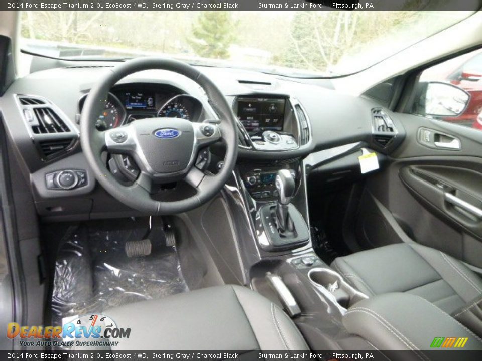 2014 Ford Escape Titanium 2.0L EcoBoost 4WD Sterling Gray / Charcoal Black Photo #10