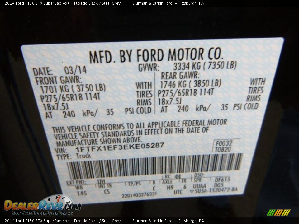 2014 Ford F150 STX SuperCab 4x4 Tuxedo Black / Steel Grey Photo #14