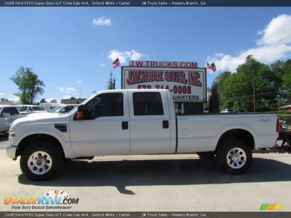 2008 Ford F350 Super Duty XLT Crew Cab 4x4 Oxford White / Camel Photo #4