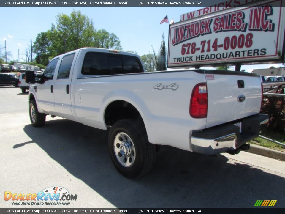 2008 Ford F350 Super Duty XLT Crew Cab 4x4 Oxford White / Camel Photo #6