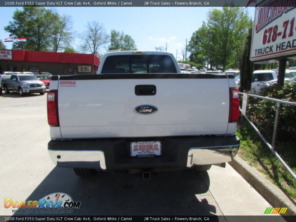 2008 Ford F350 Super Duty XLT Crew Cab 4x4 Oxford White / Camel Photo #7