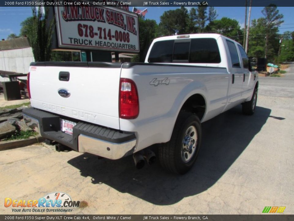 2008 Ford F350 Super Duty XLT Crew Cab 4x4 Oxford White / Camel Photo #8
