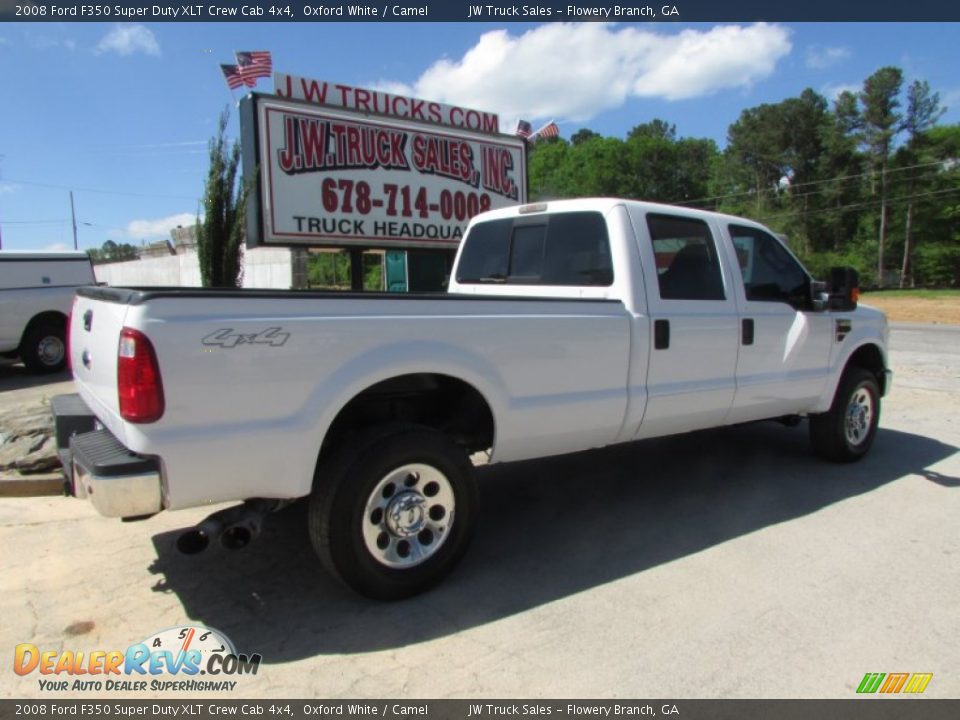 2008 Ford F350 Super Duty XLT Crew Cab 4x4 Oxford White / Camel Photo #9
