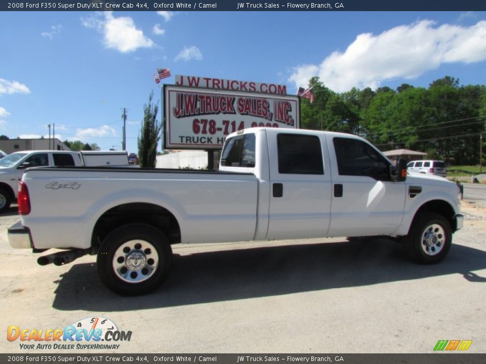 2008 Ford F350 Super Duty XLT Crew Cab 4x4 Oxford White / Camel Photo #10