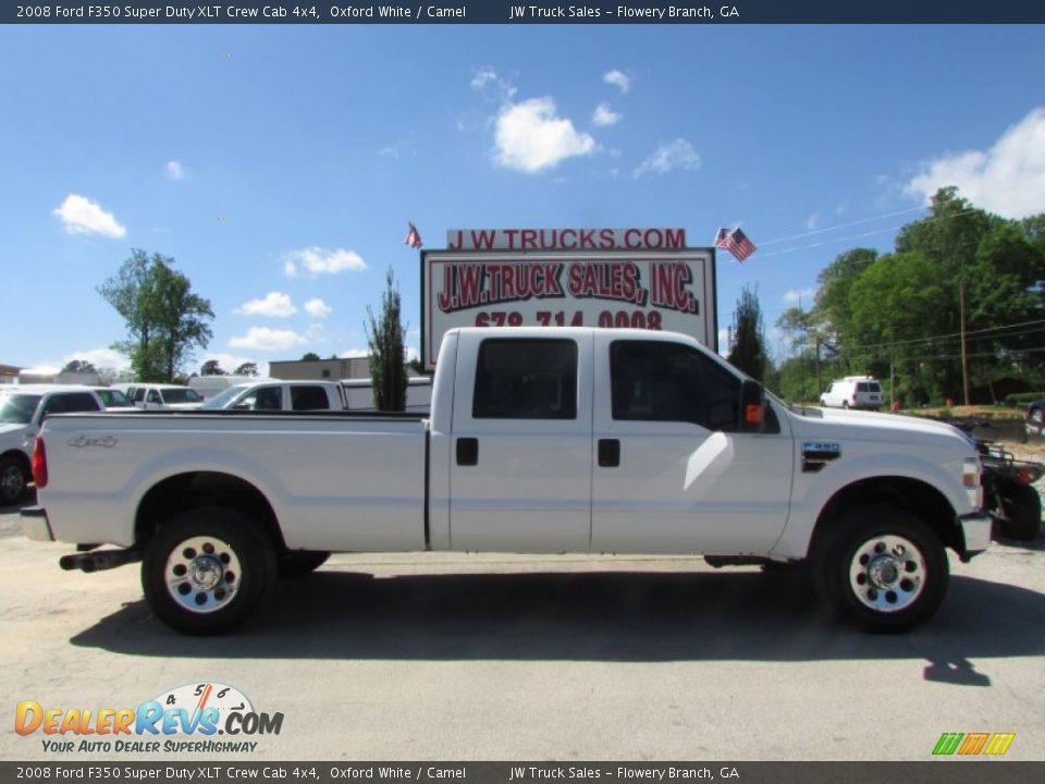 2008 Ford F350 Super Duty XLT Crew Cab 4x4 Oxford White / Camel Photo #11