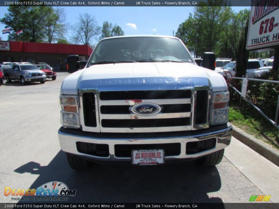 2008 Ford F350 Super Duty XLT Crew Cab 4x4 Oxford White / Camel Photo #14