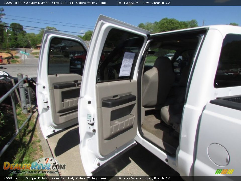 2008 Ford F350 Super Duty XLT Crew Cab 4x4 Oxford White / Camel Photo #15