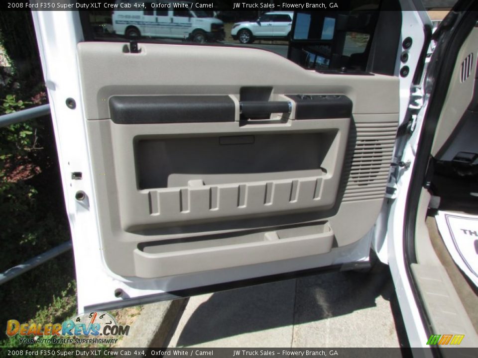 2008 Ford F350 Super Duty XLT Crew Cab 4x4 Oxford White / Camel Photo #16