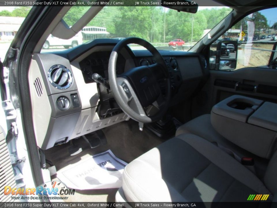 2008 Ford F350 Super Duty XLT Crew Cab 4x4 Oxford White / Camel Photo #19