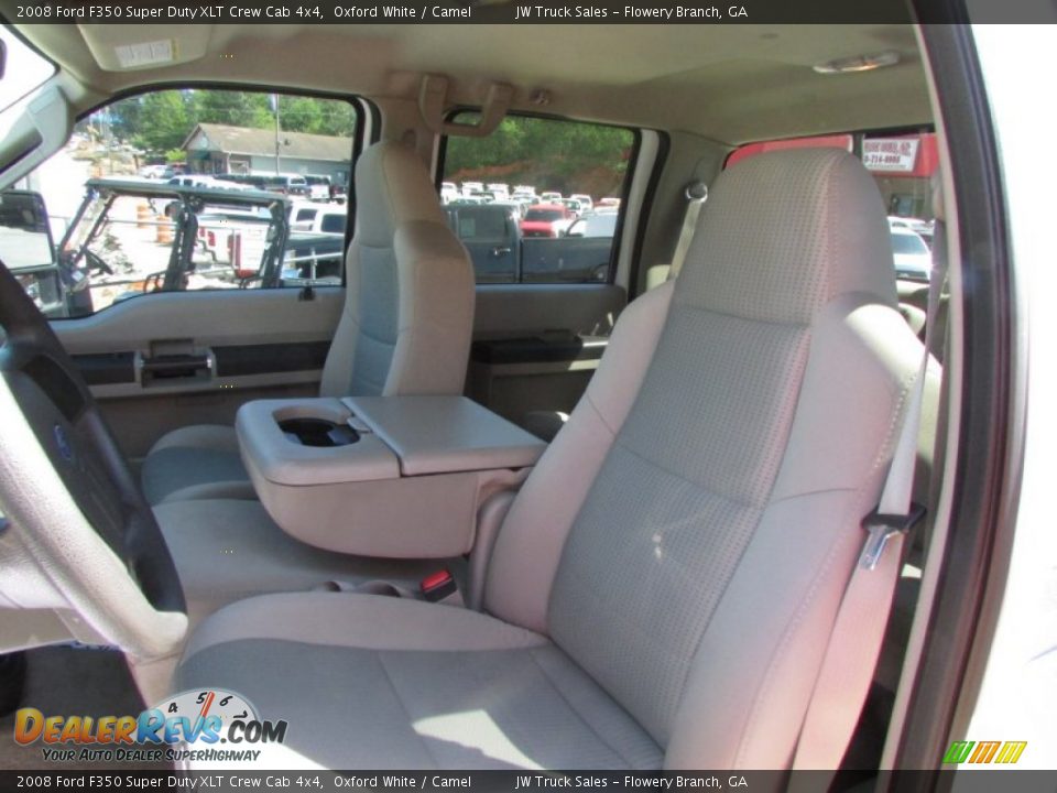 2008 Ford F350 Super Duty XLT Crew Cab 4x4 Oxford White / Camel Photo #20