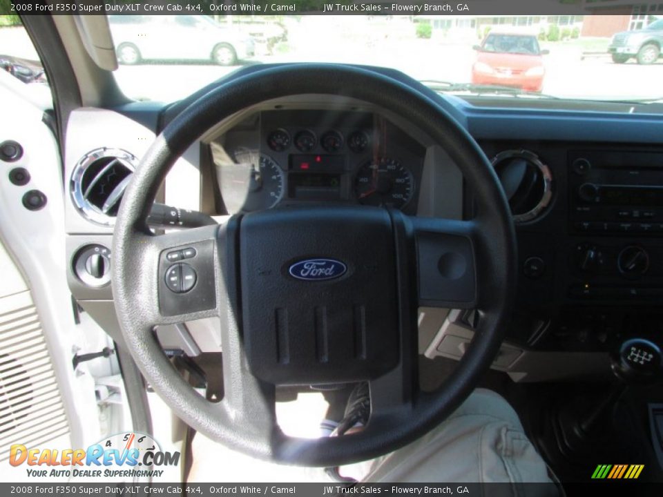 2008 Ford F350 Super Duty XLT Crew Cab 4x4 Oxford White / Camel Photo #22