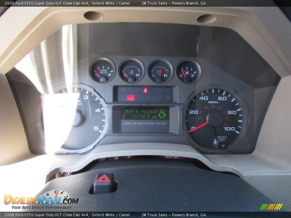 2008 Ford F350 Super Duty XLT Crew Cab 4x4 Oxford White / Camel Photo #23