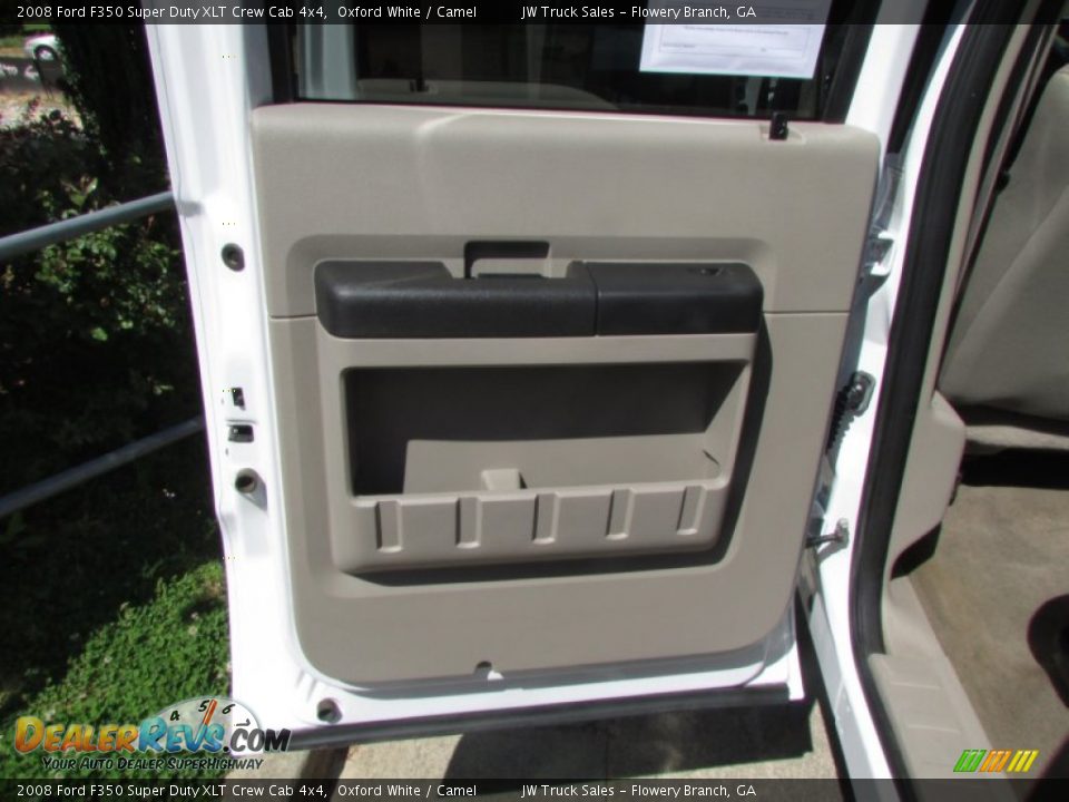 2008 Ford F350 Super Duty XLT Crew Cab 4x4 Oxford White / Camel Photo #33