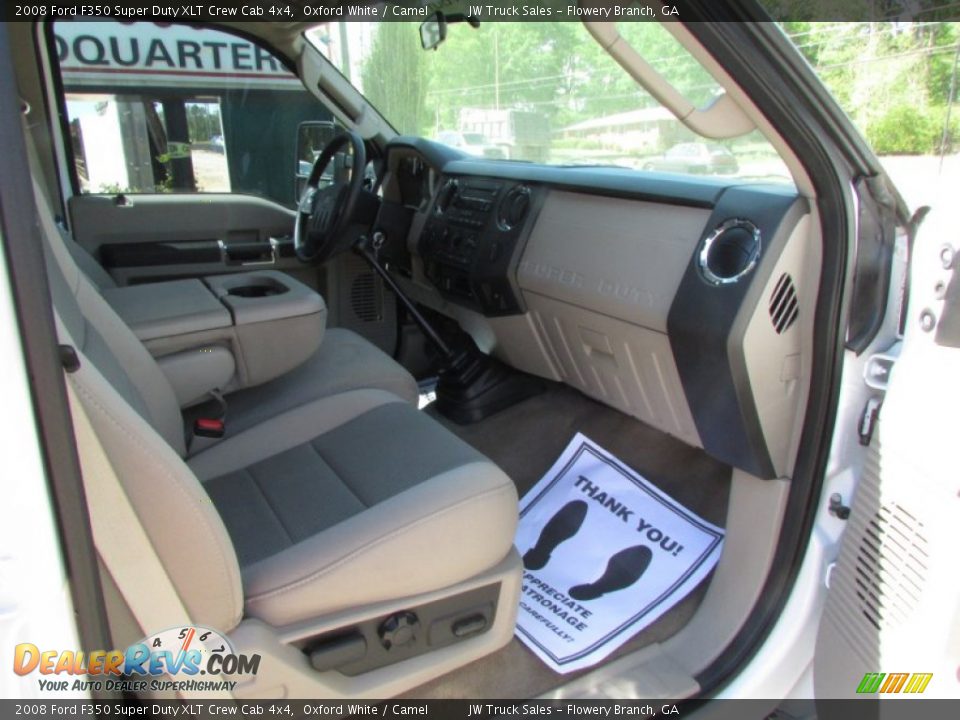 2008 Ford F350 Super Duty XLT Crew Cab 4x4 Oxford White / Camel Photo #34