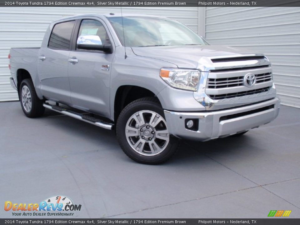 2014 Toyota Tundra 1794 Edition Crewmax 4x4 Silver Sky Metallic / 1794 Edition Premium Brown Photo #2