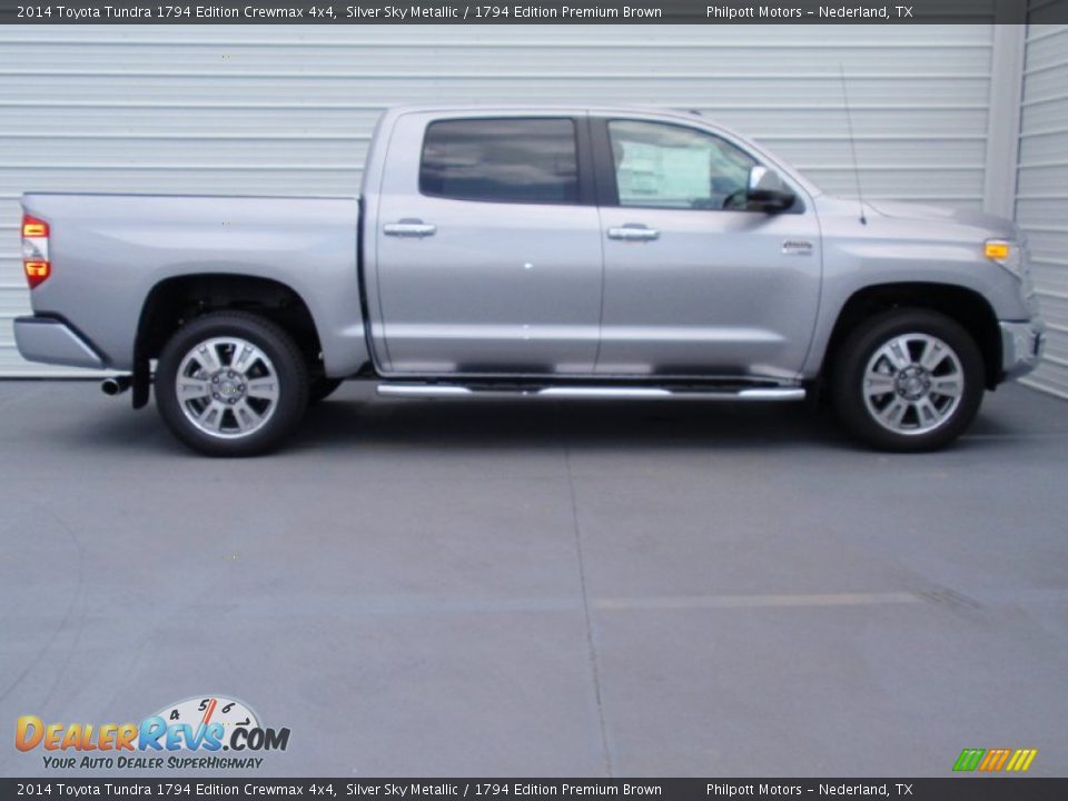2014 Toyota Tundra 1794 Edition Crewmax 4x4 Silver Sky Metallic / 1794 Edition Premium Brown Photo #3