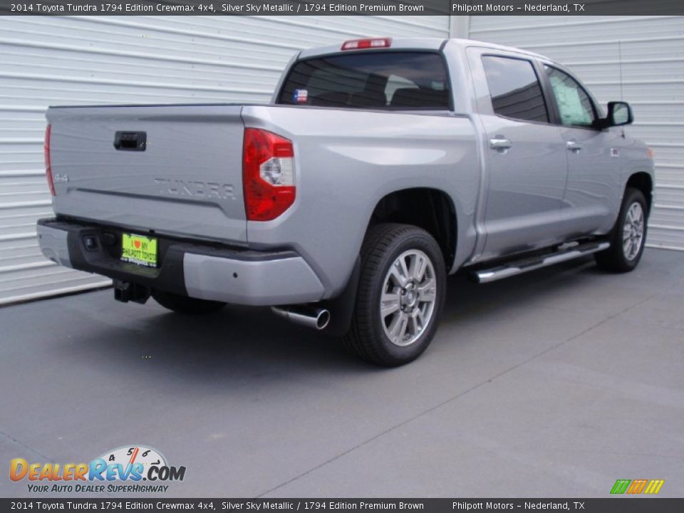 2014 Toyota Tundra 1794 Edition Crewmax 4x4 Silver Sky Metallic / 1794 Edition Premium Brown Photo #4