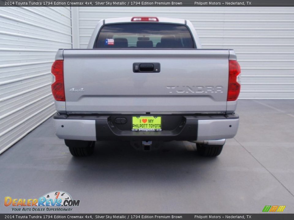 2014 Toyota Tundra 1794 Edition Crewmax 4x4 Silver Sky Metallic / 1794 Edition Premium Brown Photo #5