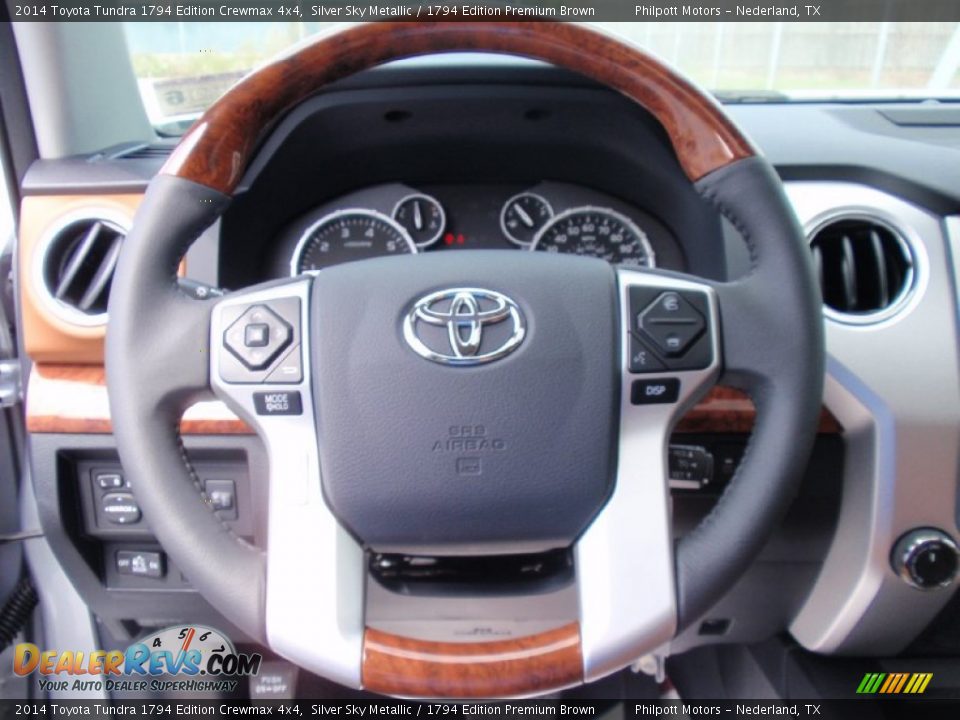 2014 Toyota Tundra 1794 Edition Crewmax 4x4 Silver Sky Metallic / 1794 Edition Premium Brown Photo #30