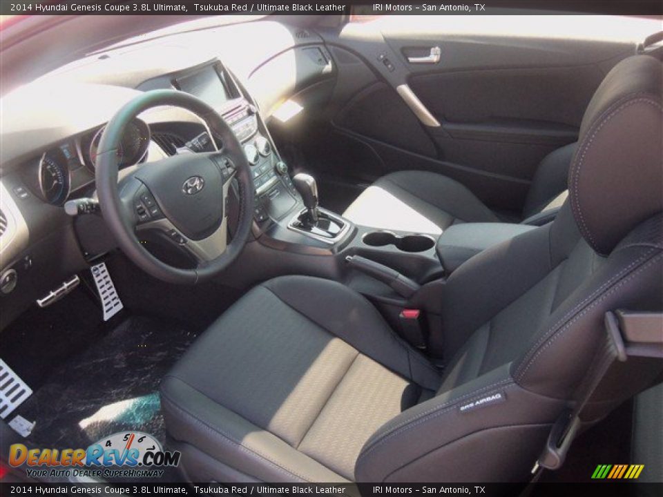 Ultimate Black Leather Interior - 2014 Hyundai Genesis Coupe 3.8L Ultimate Photo #6