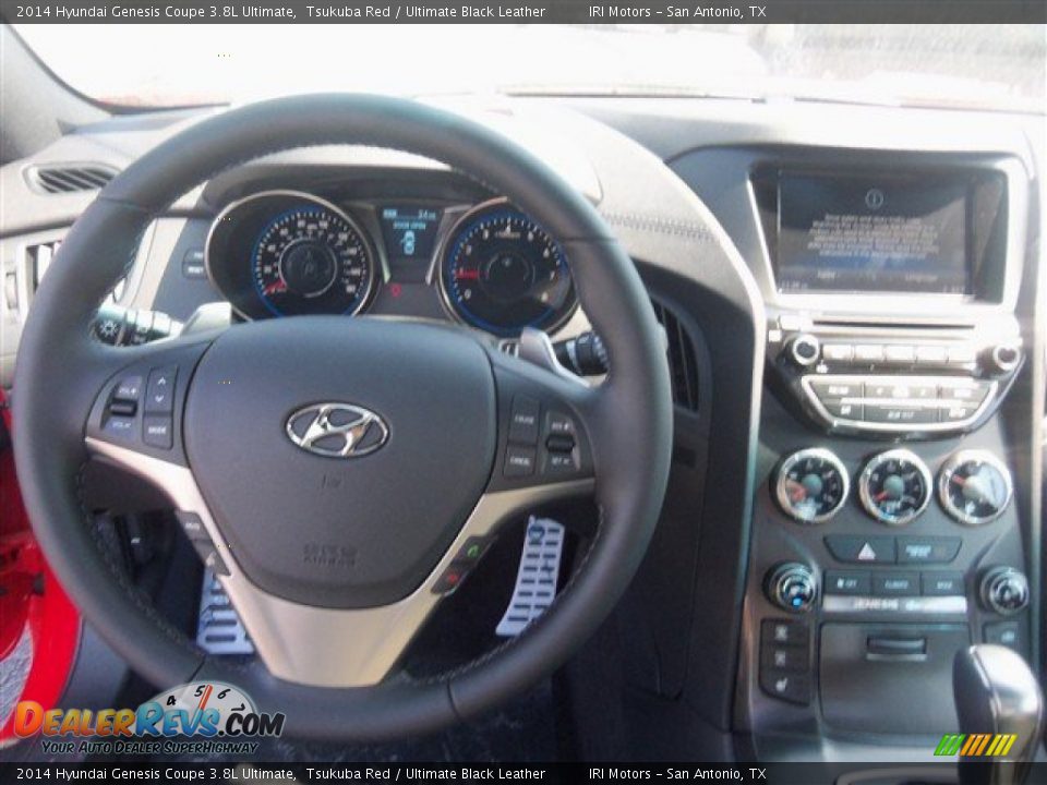 2014 Hyundai Genesis Coupe 3.8L Ultimate Steering Wheel Photo #7