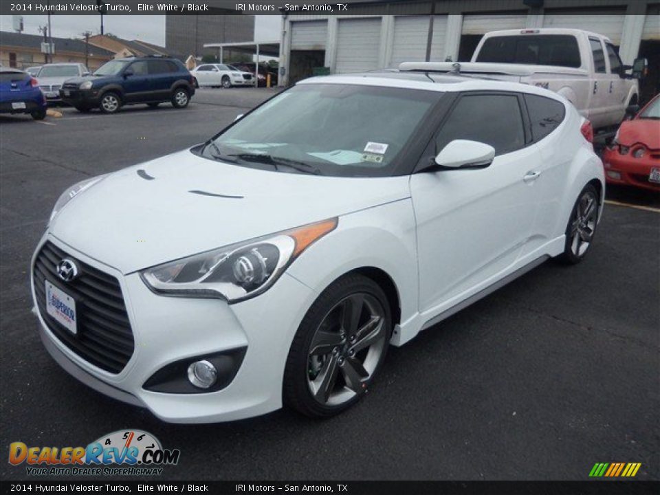 2014 Hyundai Veloster Turbo Elite White / Black Photo #1