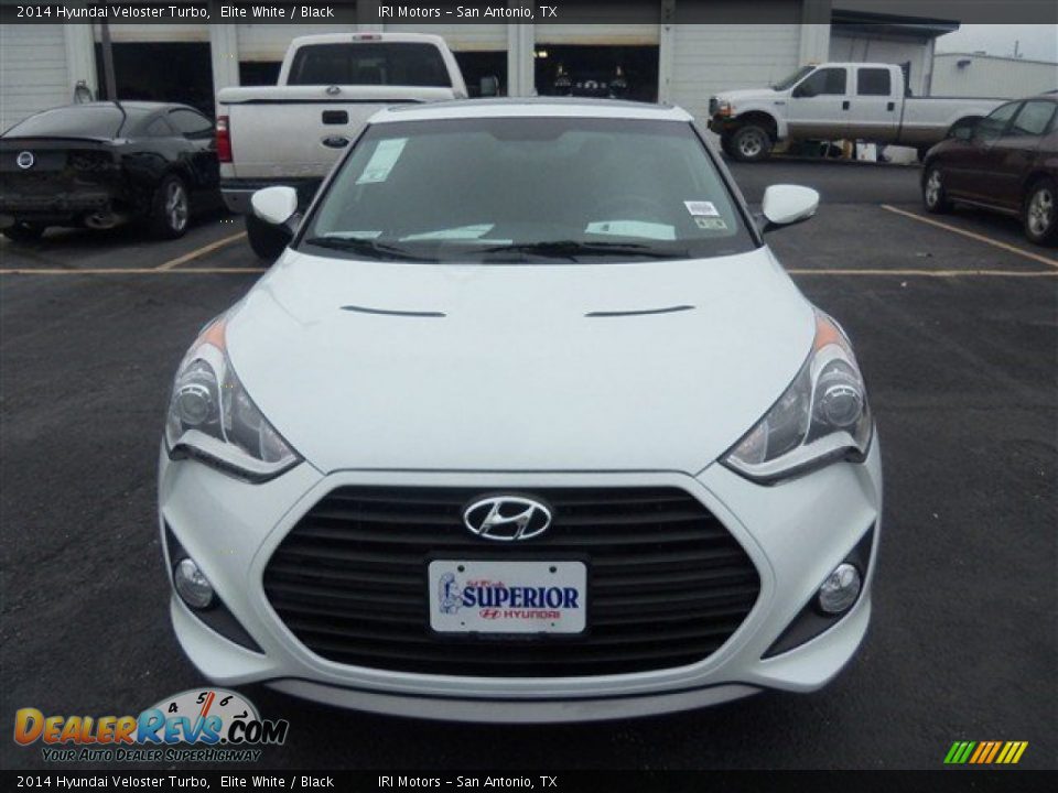 2014 Hyundai Veloster Turbo Elite White / Black Photo #2