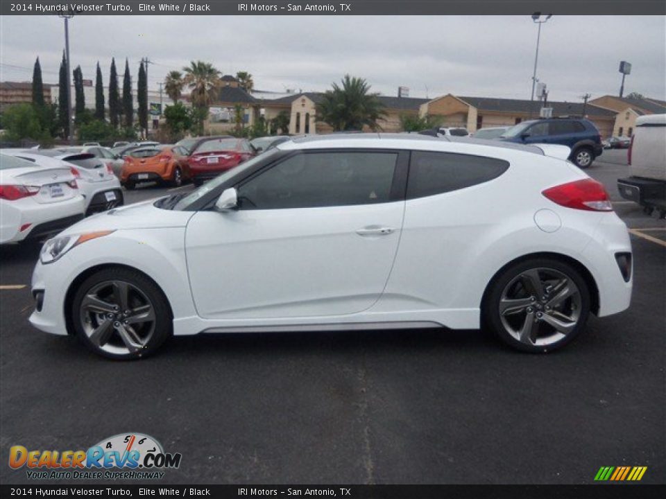 2014 Hyundai Veloster Turbo Elite White / Black Photo #3