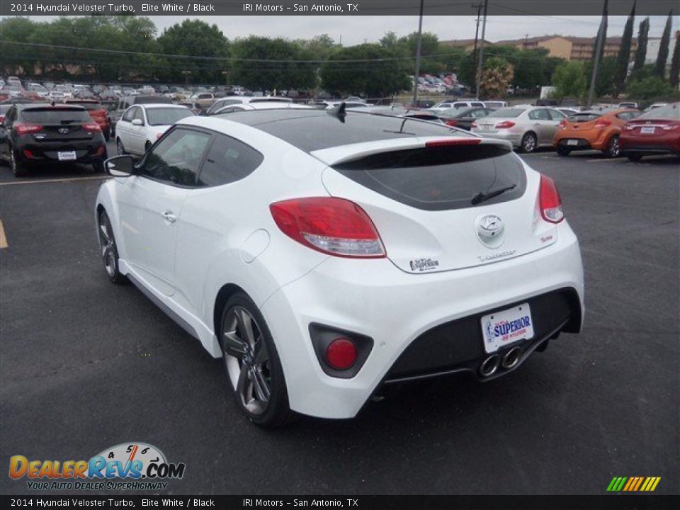 2014 Hyundai Veloster Turbo Elite White / Black Photo #4