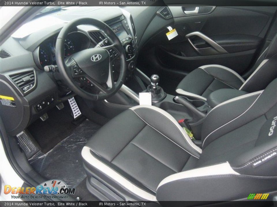2014 Hyundai Veloster Turbo Elite White / Black Photo #6