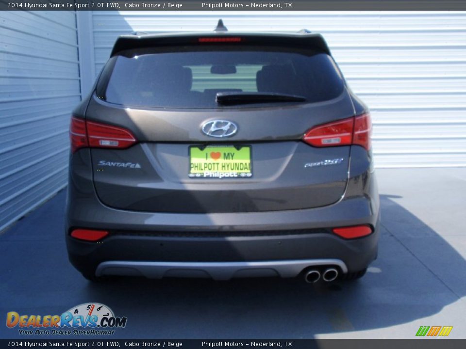 2014 Hyundai Santa Fe Sport 2.0T FWD Cabo Bronze / Beige Photo #5