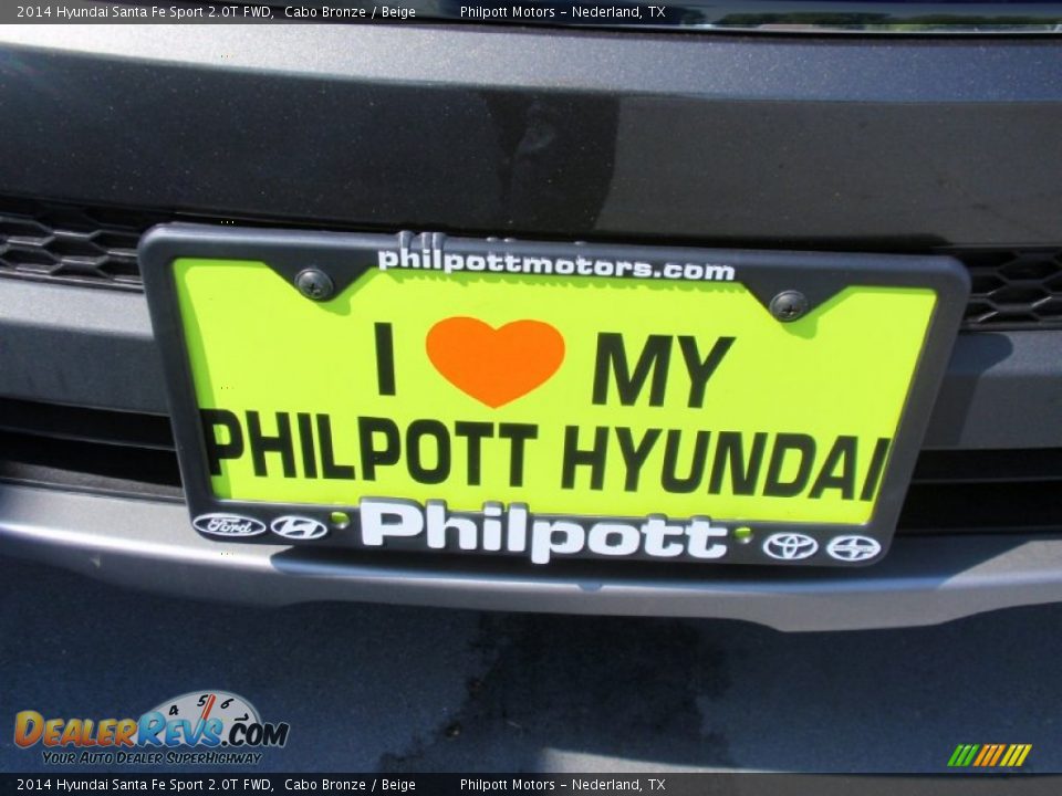 2014 Hyundai Santa Fe Sport 2.0T FWD Cabo Bronze / Beige Photo #9