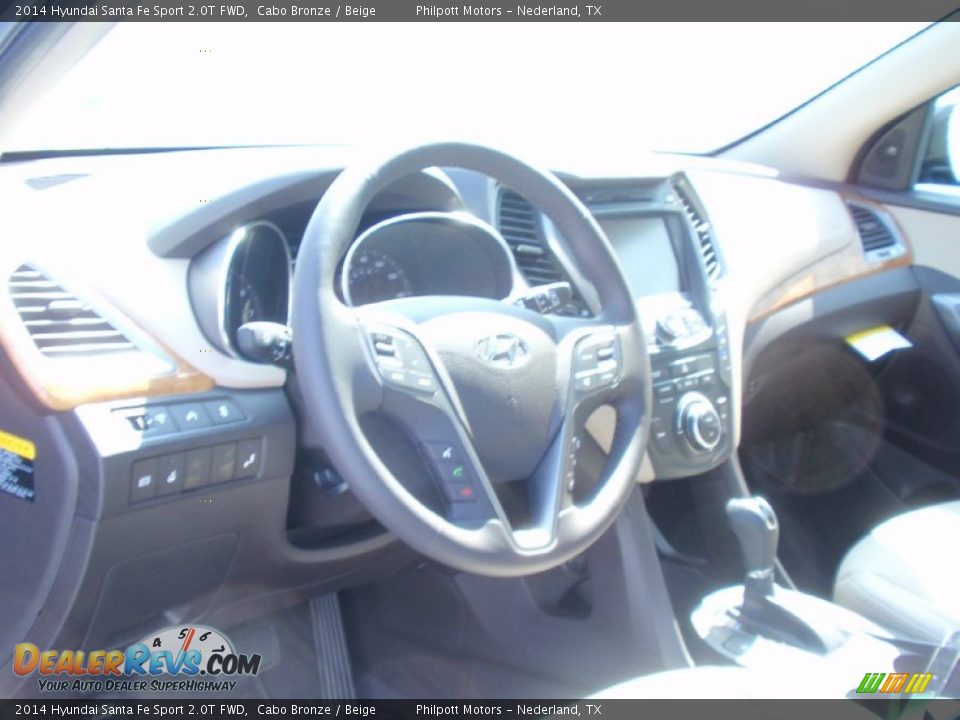 2014 Hyundai Santa Fe Sport 2.0T FWD Cabo Bronze / Beige Photo #27