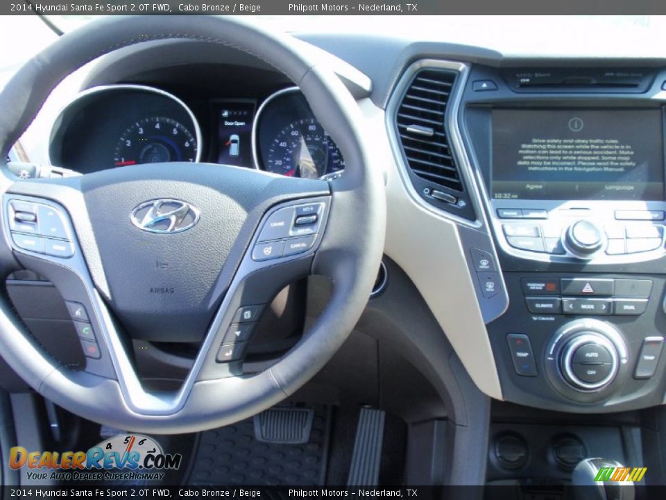 2014 Hyundai Santa Fe Sport 2.0T FWD Cabo Bronze / Beige Photo #30