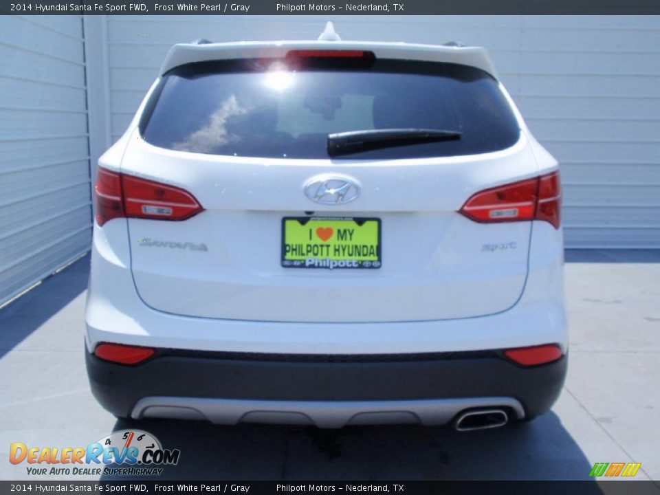2014 Hyundai Santa Fe Sport FWD Frost White Pearl / Gray Photo #5