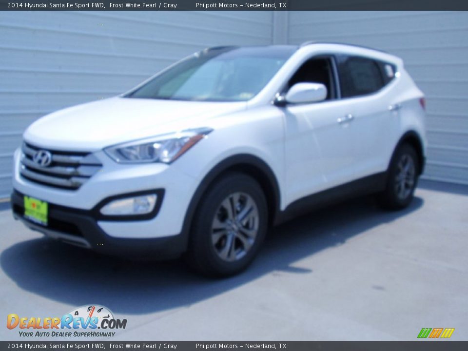 2014 Hyundai Santa Fe Sport FWD Frost White Pearl / Gray Photo #7