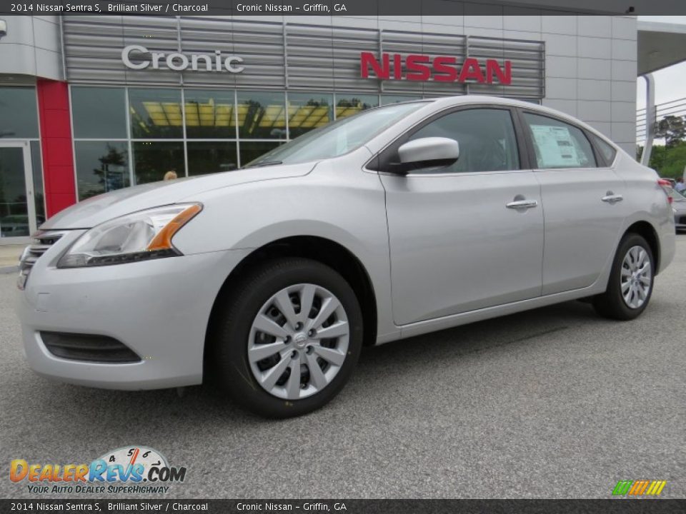 2014 Nissan Sentra S Brilliant Silver / Charcoal Photo #1