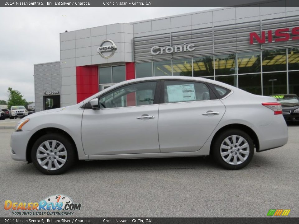 2014 Nissan Sentra S Brilliant Silver / Charcoal Photo #2