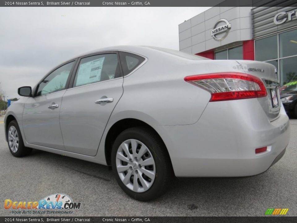2014 Nissan Sentra S Brilliant Silver / Charcoal Photo #3