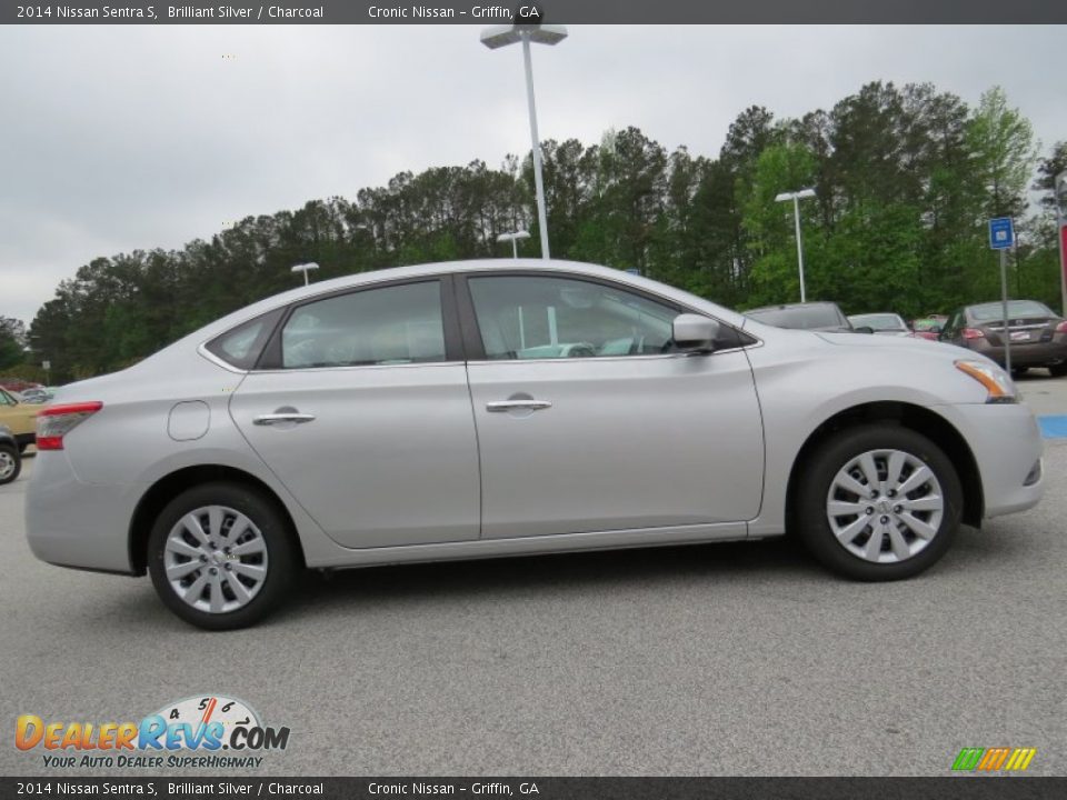 2014 Nissan Sentra S Brilliant Silver / Charcoal Photo #6
