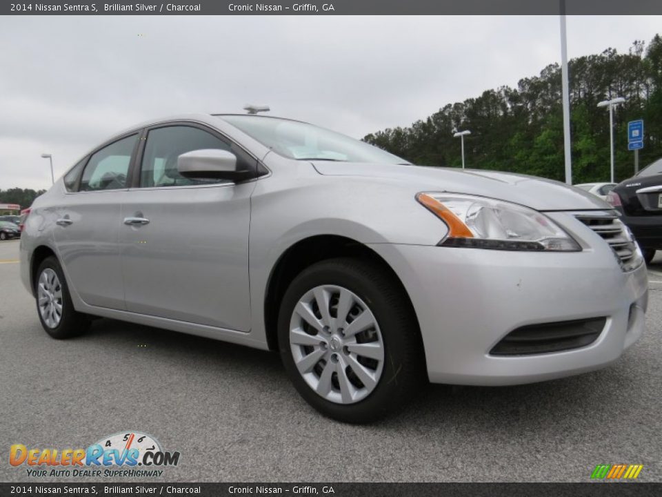2014 Nissan Sentra S Brilliant Silver / Charcoal Photo #7